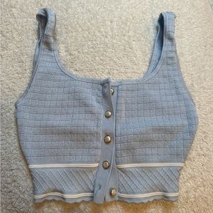 Aritzia Baby Blue Cropped Tank